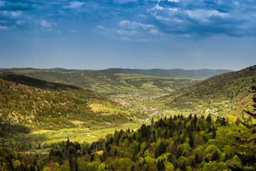 Fototapeta na wymiar panorama of the Carpathian mountains