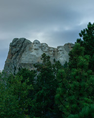 A beautiful evening at the Mount Rushmore National Monument 