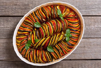 Traditional French cooked provencal vegetable dish - Ratatouille