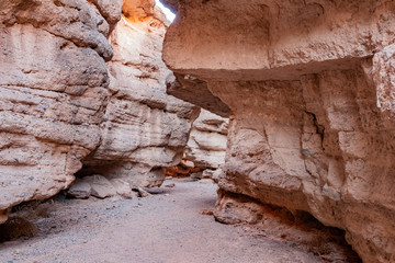 Hiking in the White Owl Canyon of Lake Mead National Recreation Area