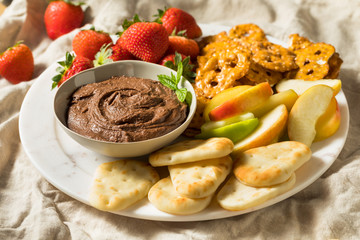 Homemade Chocolate Dessert Hummus Dip