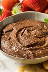 Homemade Chocolate Dessert Hummus Dip