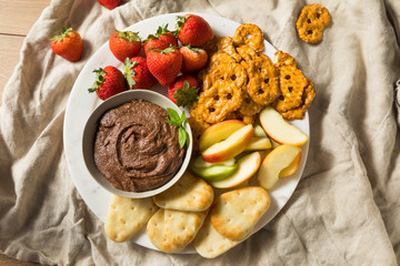 Homemade Chocolate Dessert Hummus Dip