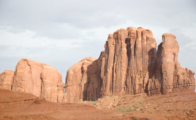 Fototapeta na wymiar Monument valley red rocks family