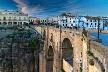 Printed roller blinds Ronda Puente Nuevo The New Bridge at Christmas time, Ronda, Spain