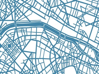 Vector map of central Paris