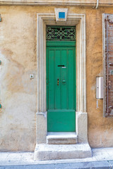 Fototapeta premium Narrow Green Door