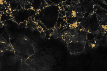 Black and gold marble texture design for cover book or brochure, poster, wallpaper background or realistic business and design artwork.