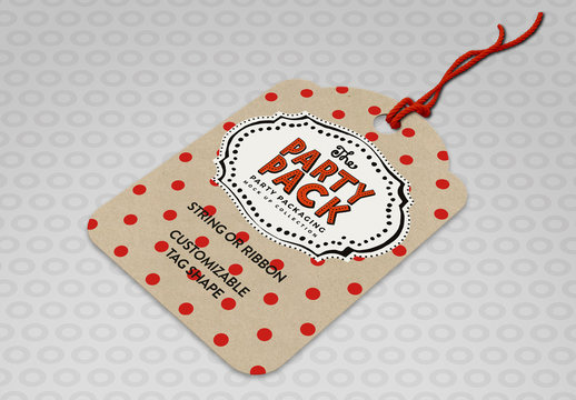 Gift Tag with Customizable Shape Mockup