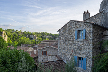 Fototapeta na wymiar Image of the village of Labeaume, Ardèche, France