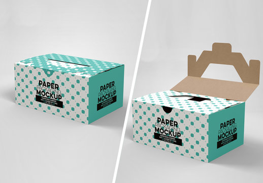 Paper Carrier with No Handles Mockup
