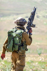 Israeli Soldiers Training, Israel Defense Forces-  Israeli army military combat training, June, 2018, Israel