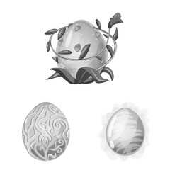 Vector illustration of monster and fantasy logo. Set of monster and big stock symbol for web.