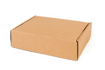 empty cardboard box isolated on white background