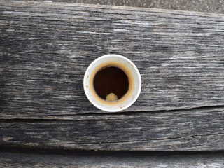 A cup of coffee.