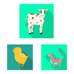 Fototapeta premium Isolated object of breeding and kitchen symbol. Set of breeding and organic stock symbol for web.