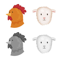 Vector design of agriculture and breeding icon. Collection of agriculture and organic stock vector illustration.