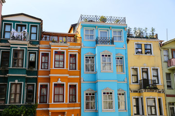 Old Houses in Fener District, Istanbul, Turkey