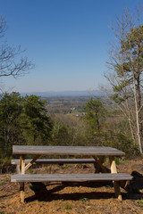 Obraz premium bench in the park with a view