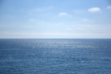 Seascape with sea horizon