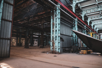 Dirty and old but still functioning metal works, old fashioned, factory