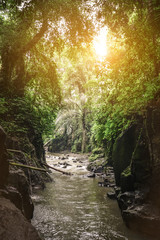 Small river near beautiful  Kanto Lampo Waterfall