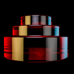 Podium stand. Ideal for commercial advertising. 3d rendering - illustration