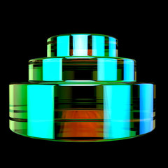 Podium stand. Ideal for commercial advertising. 3d rendering - illustration