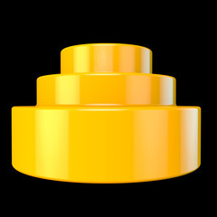 Podium stand. Ideal for commercial advertising. 3d rendering - illustration