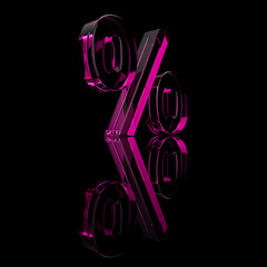 Percentage banner. Ideal for commercial advertising. 3d rendering - illustration