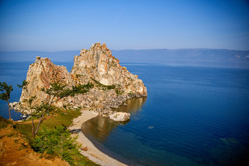 Fototapeta na wymiar Lake Baikal. Olkhon Island in the summer Shamanka