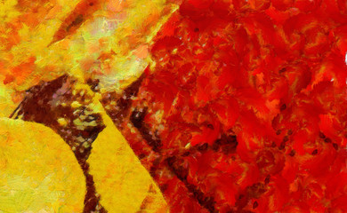 Abstract art painted texture background. Textured oil strokes and splashes on canvas. Simple creativity pattern for design. Close up macro palette in mixed colors. Original grunge backdrop.