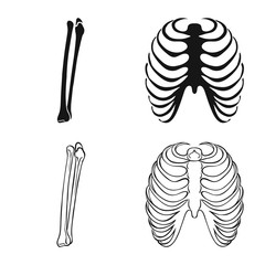 Vector design of medicine and clinic logo. Set of medicine and medical stock vector illustration.