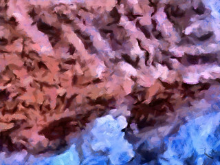 Abstract art painted texture background. Textured oil strokes and splashes on canvas. Simple creativity pattern for design. Close up macro palette in mixed colors. Original grunge backdrop.