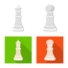 Vector design of checkmate and thin logo. Set of checkmate and target vector icon for stock.