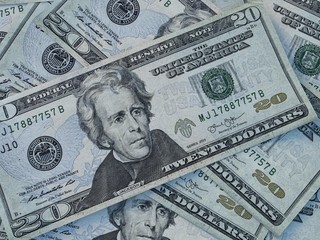 American currency background. Dollars of United States of America. US Dollars background