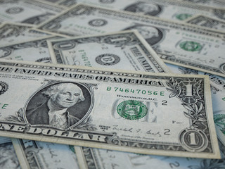 American currency background. Dollars of United States of America. US Dollars background