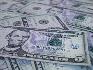 American currency background. Dollars of United States of America. US Dollars background
