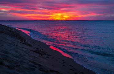 Fototapeta premium Hawaiian Sunset sky at the Beach