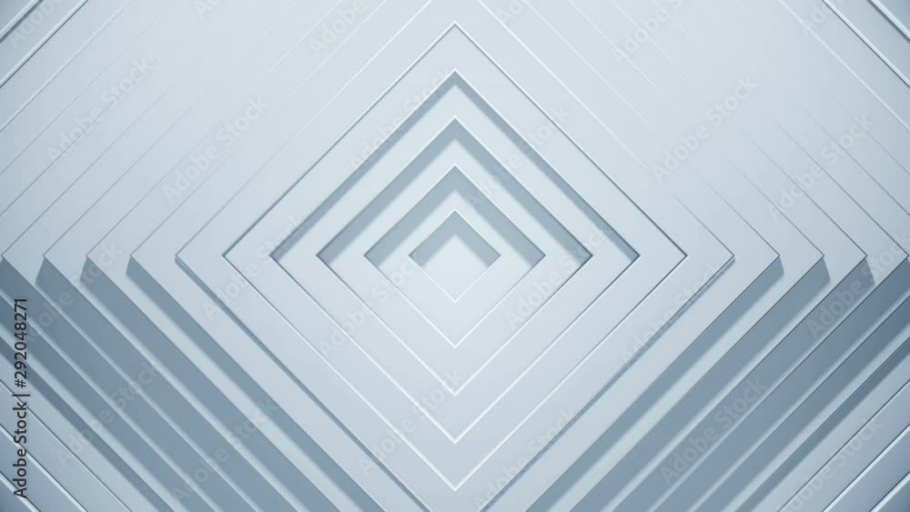 Poster clean 3d render abstract background. blinds visual effect. rhombus geometric wave come from center. 