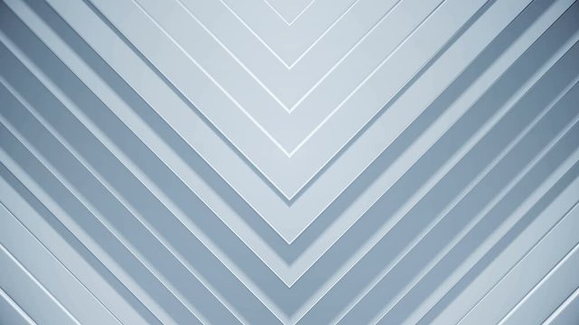 Clean 3d abstract background for business media. Geometric wave animation. Blinds visual effect. White bright pattern for modern slideshow. Seamless loop.