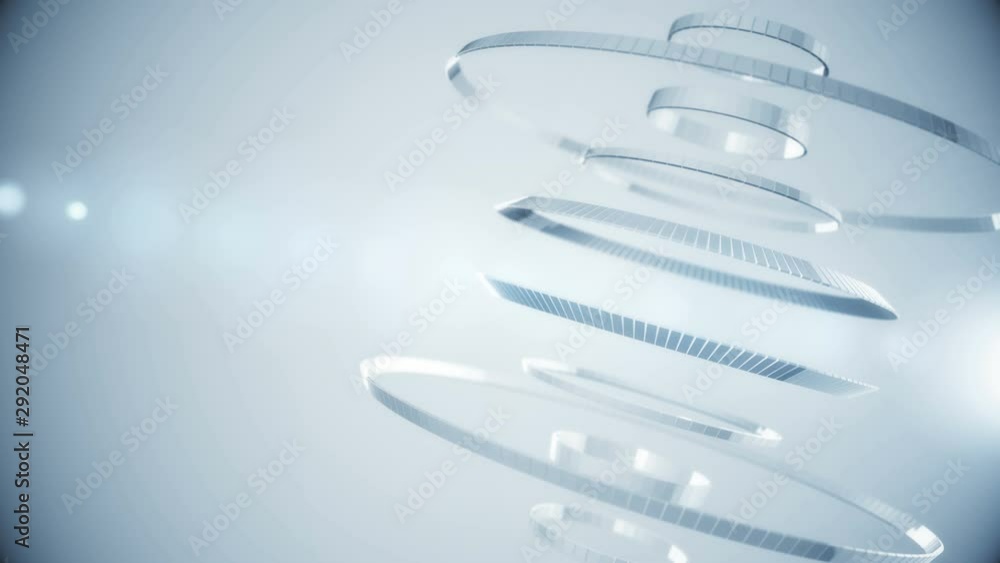 Poster clean medical abstract texture. 3d rings motion in a futuristic space. creative title screen for tec