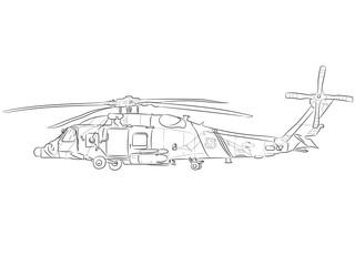 Obraz premium helicopter, Mh 60t
