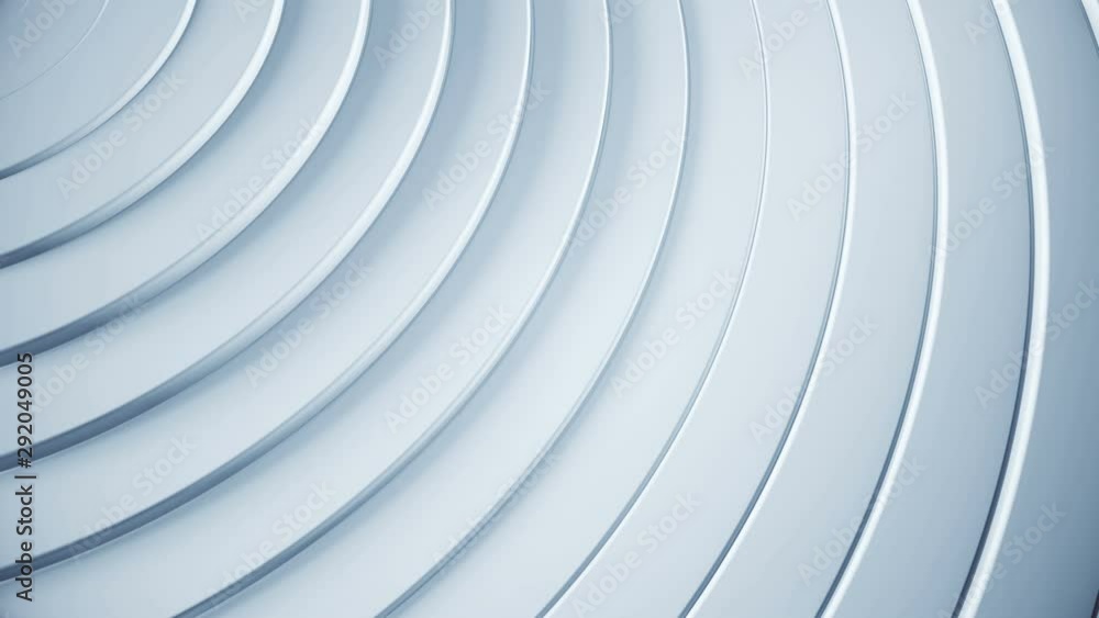 Poster 3d render of minimal and modern pattern with rings. radial surface motion texture. striped blank tem