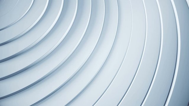 3d render of minimal and modern pattern with rings. Radial surface motion texture. Striped blank template for business video presentation. Seamless loop.