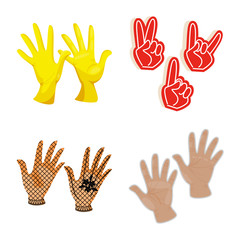 Vector design of accessory and style symbol. Collection of accessory and distinctive stock vector illustration.