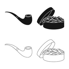 Vector illustration of refuse and stop symbol. Set of refuse and habit stock symbol for web.