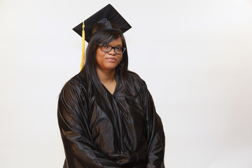 Portrait of a young African American female, a recent graduate