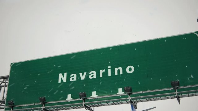 Airplane Landing Navarino in Christmas