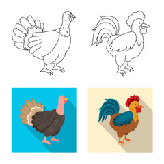 Vector design of breeding and kitchen icon. Set of breeding and organic stock vector illustration.